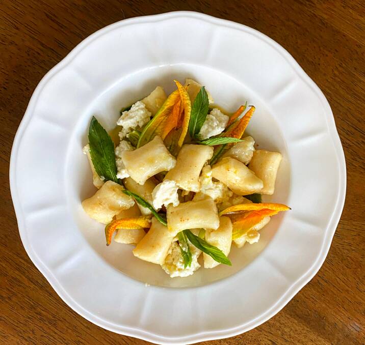This week's recipe: Potato Gnocchi with Ricotta, Zucchini Flowers and Mint