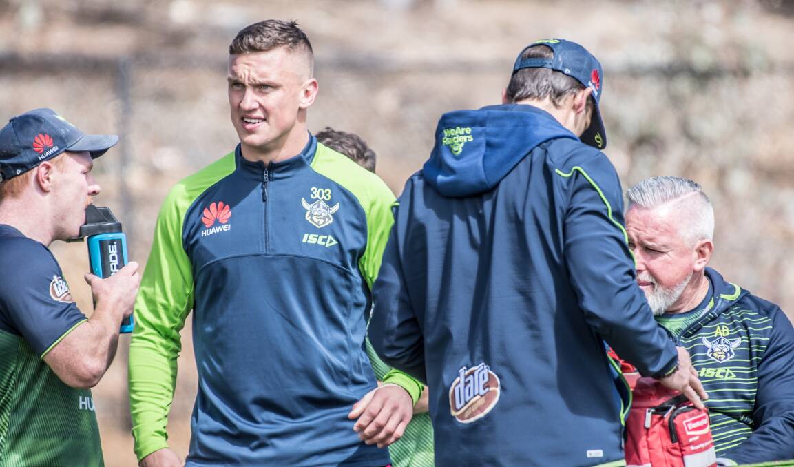 JACK ATTACK: Former Bloomfield and Orange CYMS junior Jack Wighton will be a key player in Canberra's clash with South Sydney on Friday night. Photo: KARLEEN MINNEY (Canberra Times)