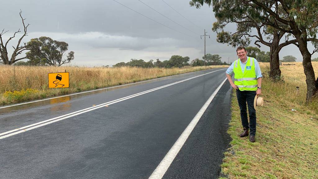 ON THE (SAFER) ROAD AGAIN: Andrew Gee on a section of the Mid Western Highway near Blayney that's set for an upgrade. 