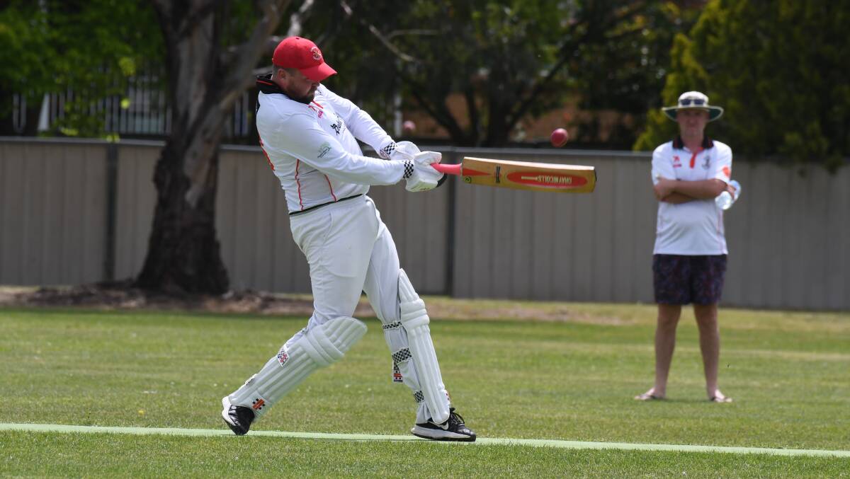 MAGIC: Tristan Moon scored his first ever century in a win for Centrals Red against Orange City in the Orange and District Cricket Association third grade competition. Photo: JUDE KEOGH.
