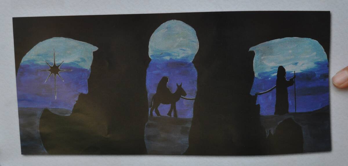 'THE JOURNEY': A photo of the artwork that won Millie Banks the Archbishop's Choice Trophy in the the Sydney Catholic Schools Christmas Art Competition 2019. 