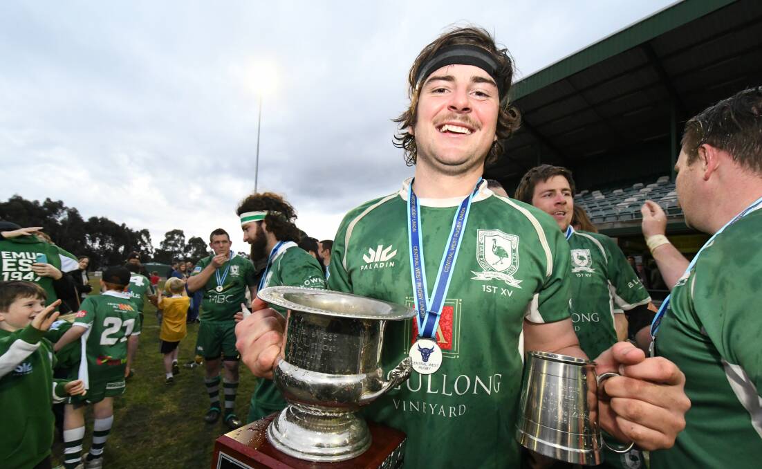 CELEBRATE: Flanker Jayden Norris won man of the match in the 12-point victory over Bathurst. Photo: JUDE KEOGH