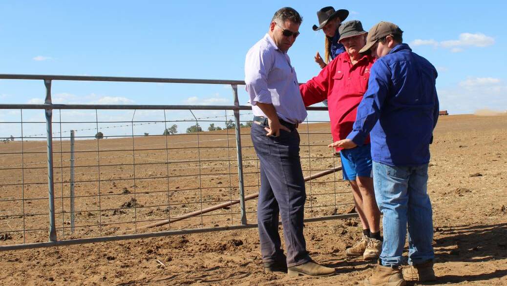 HARD TIMES: Two ago years ago the Haycock family had paddocks full of crop, but its been drought ever since, according to member for Orange Philip Donato.