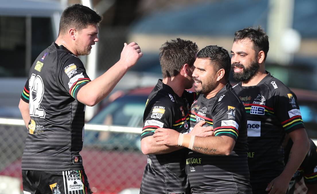 CLOSING IN: Bathurst Panthers flexed their muscle on Saturday night, running in seven tries to thrash Mudgee in the Group 10 qualifying semi-final. Photo: PHIL BLATCH