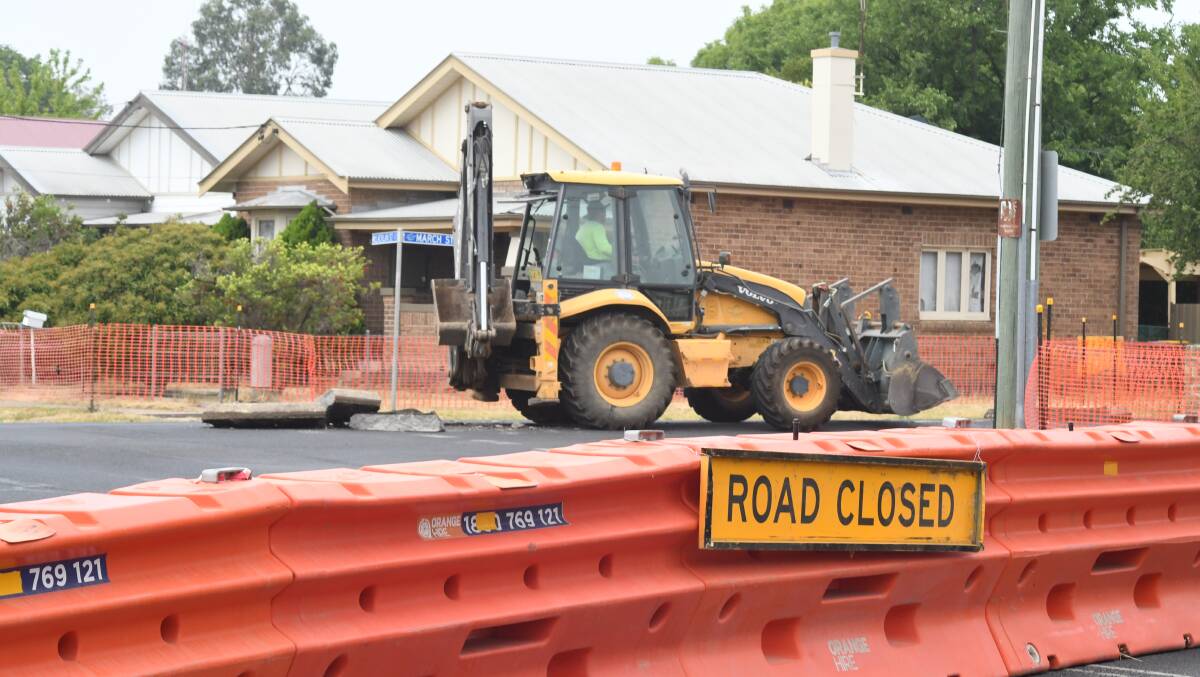 WORK BEGINS: The intersection on March and McLachlan Streets will be closed for 14 weeks to allow for the construction of a roundabout. Photo: CARLA FREEDMAN