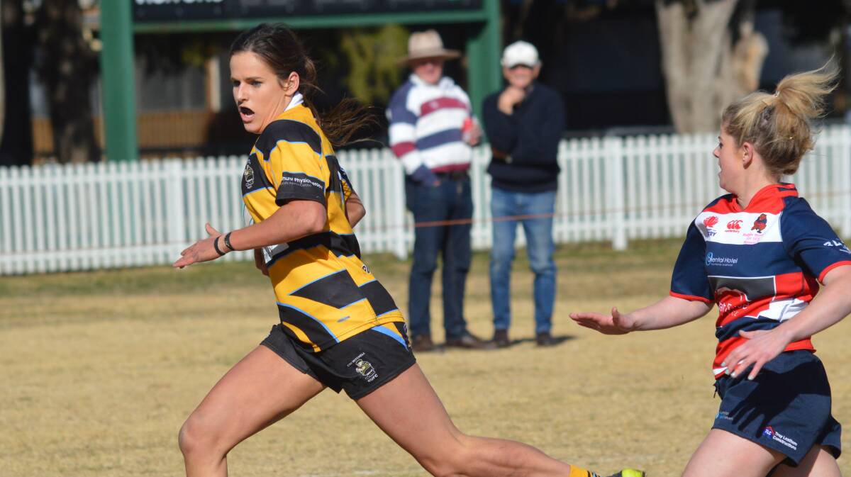 ON THE FLY: The Westfund Ferguson Cup's player of the year, CSU Bathurst's Claire Woolmington. Photo: MATT FINDLAY