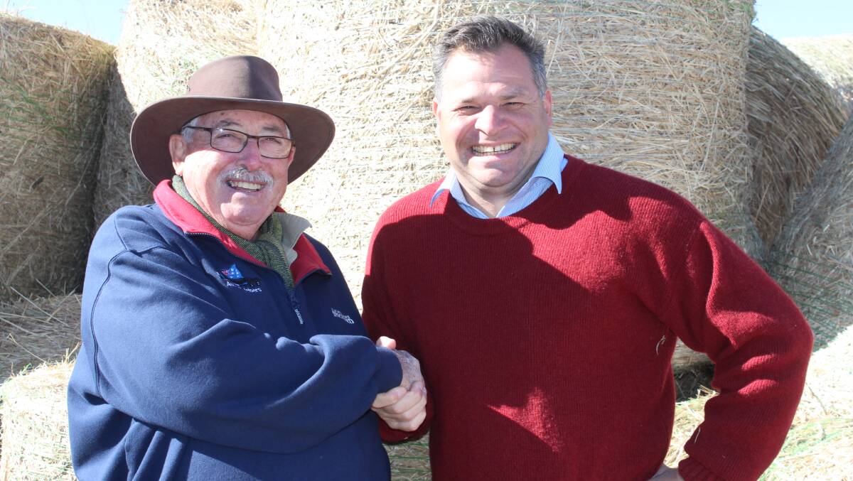 FAREWELL: The late Brian Egan, co-founder of charity Aussie Helpers, with Phil Donato when they first met here in the Orange electorate in 2017. Photo: CONTRIBUTED 