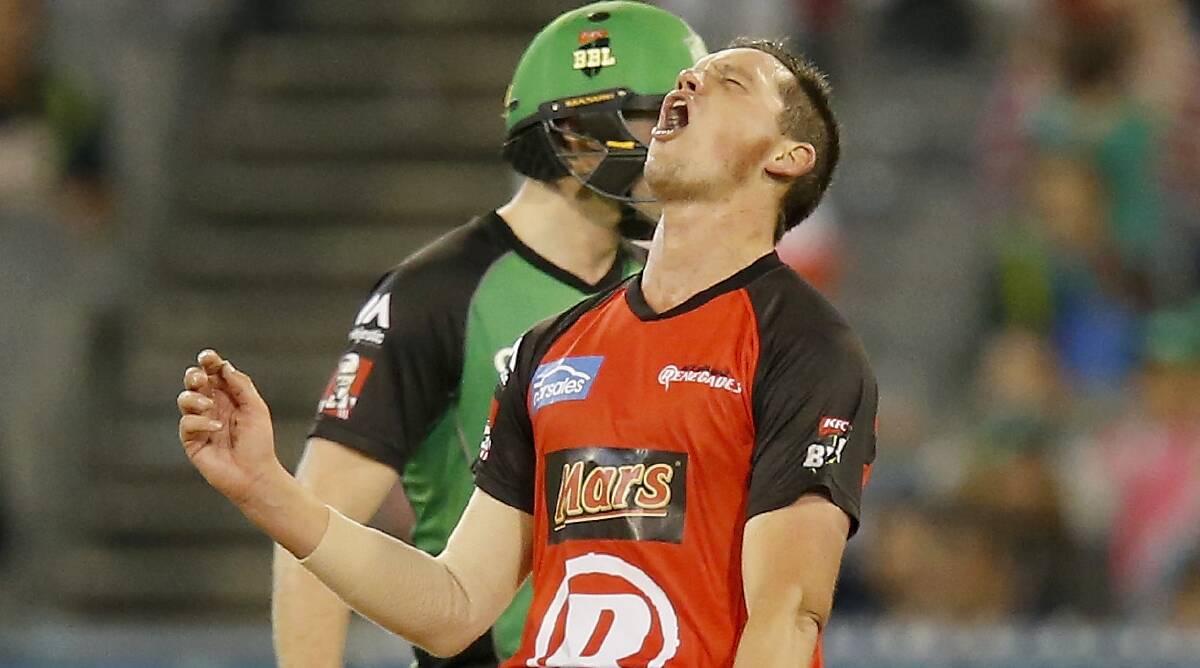 THAT HURTS: Renegades quick Chris Tremain copped a bit of stick in his side's thrilling loss with the Sixers at his old stomping ground, the SCG. Photo: GETTY