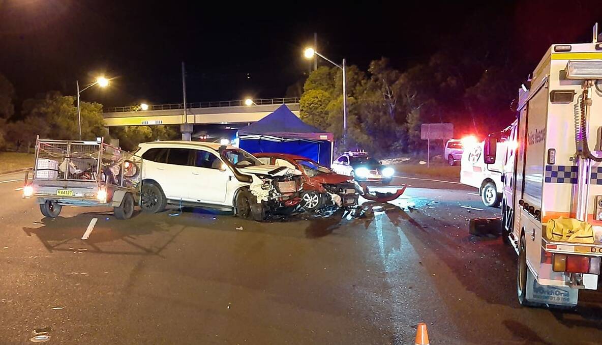 ACCIDENT: A three-car accident at Wentworth Falls has claimed the life of a woman and shut the highway. Photo: BLUE MOUNTAINS POLICE DISTRICT