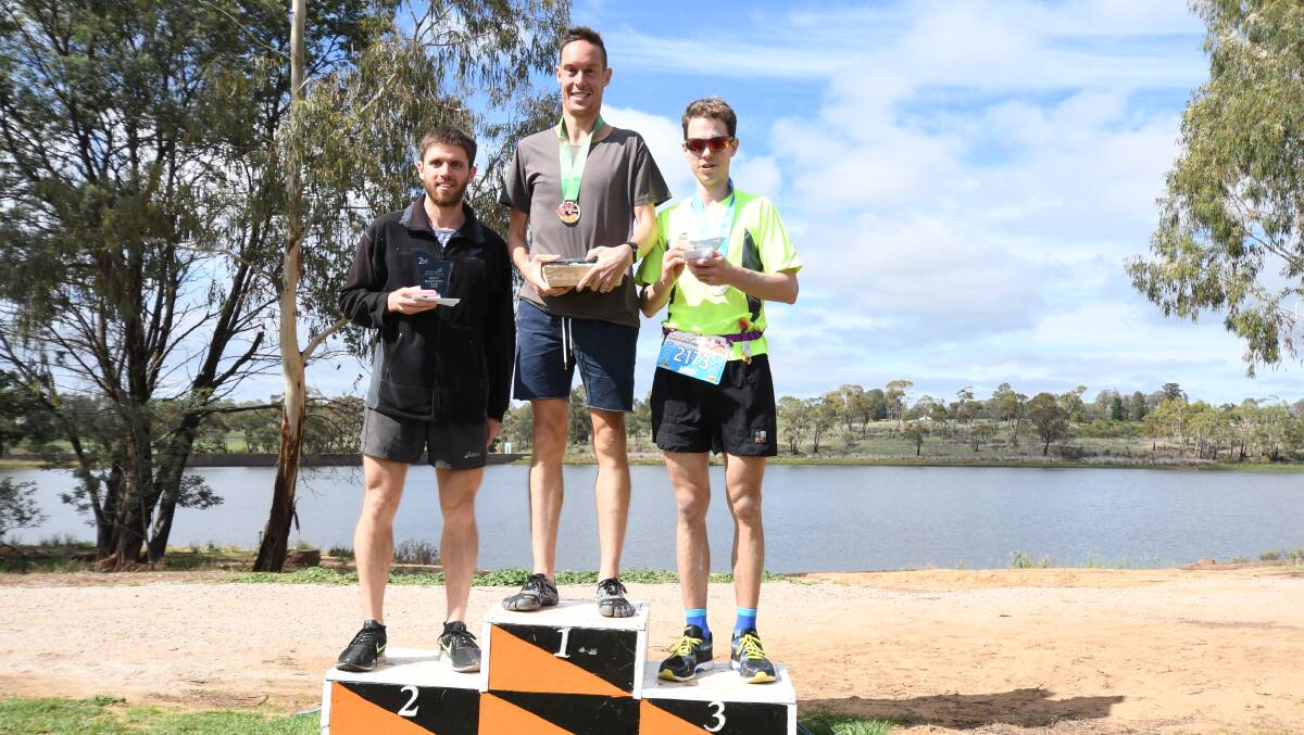 TOP THREE: Alex Matthews (2.29.23) finished ahead of runner-up Lachlan Oakes (2.33.13) and third-placed Robert Wooley (2.35.13). Photo: CARLA FREEDMAN