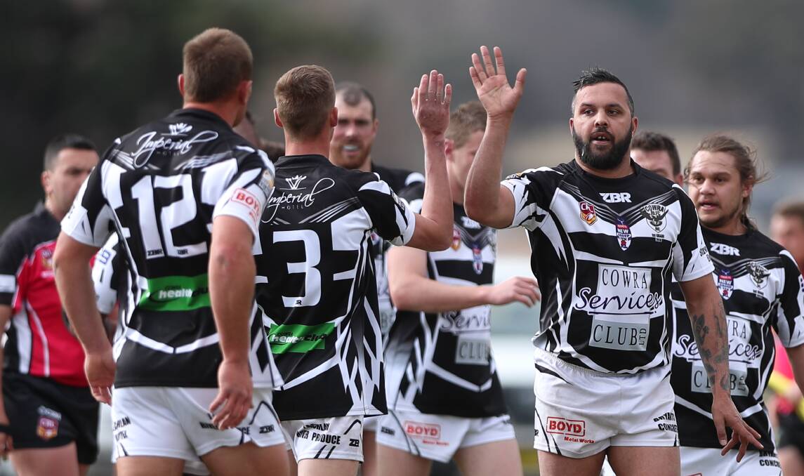HIGH FIVE: Cowra's Jeremy Gordon was great for the Magpies, but it was the work of five-eighth Warren Williams that led the swoopers to victory on Sunday. Photo: PHIL BLATCH