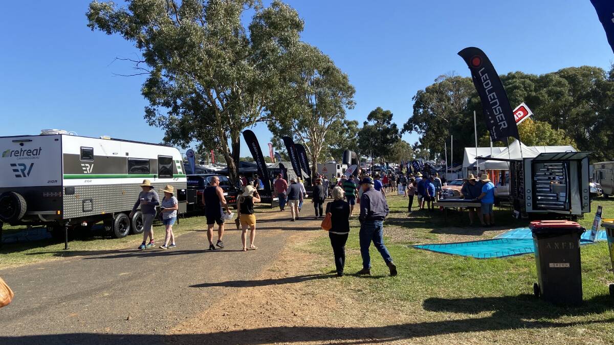 POPULAR: Crowds arrived early on Saturday for the expo, which had over 80 exhibitors. Photo: PETER HOLMES