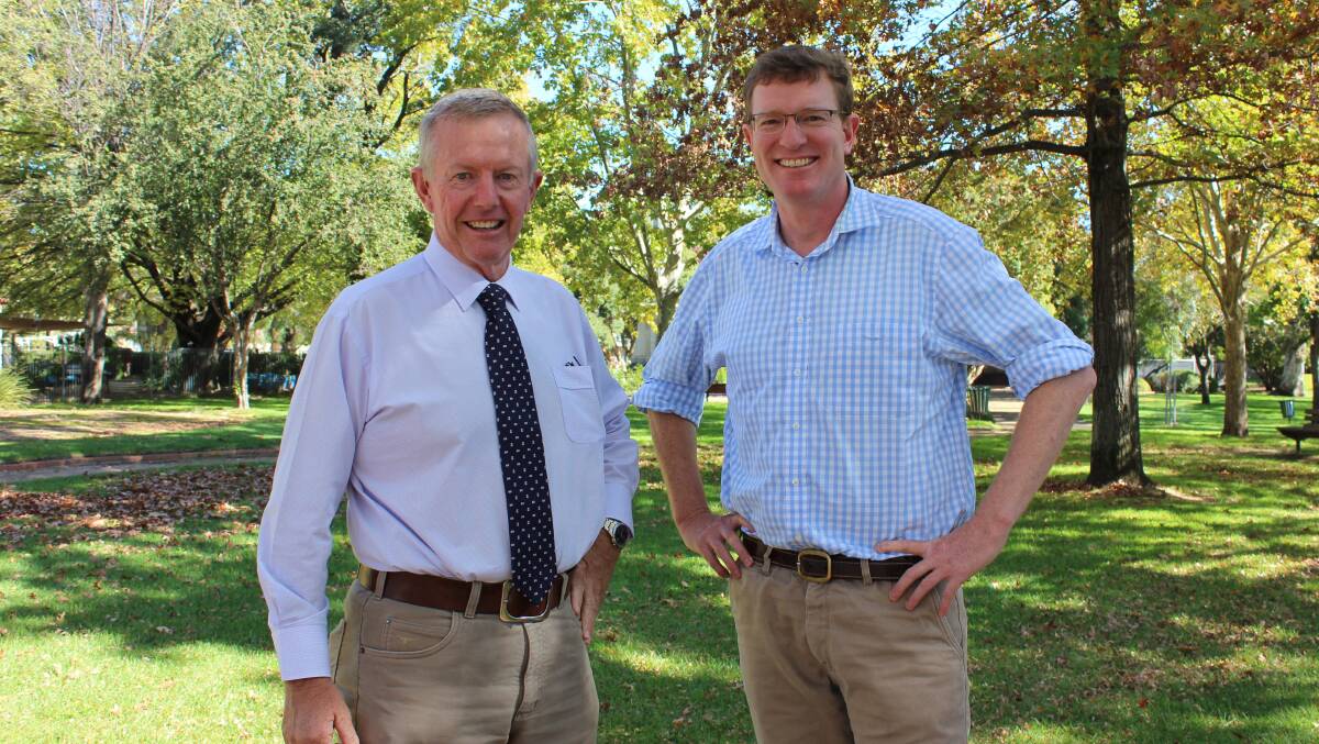 Parkes MP Mark Coulton alongside Calare MP Andrew Gee.