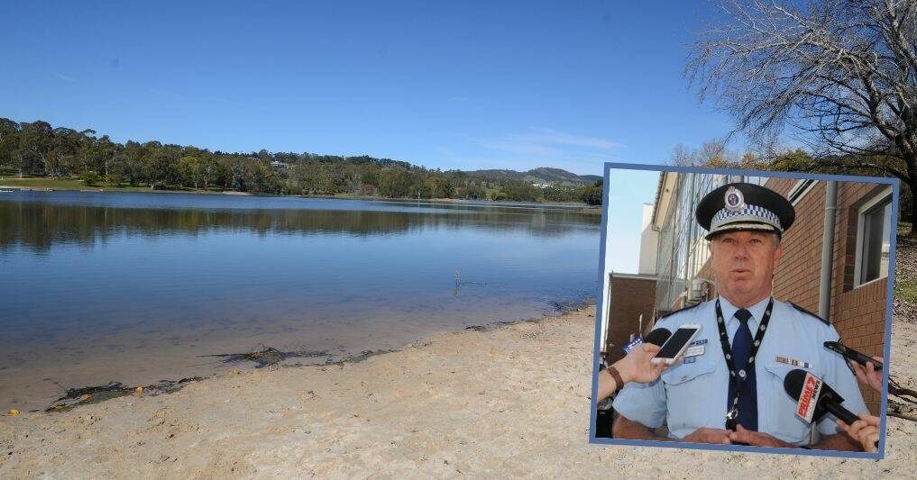 WATER WISE: Western Region Commander, Assistant Commissioner Geoff McKechnie APM says inland holiday-makers should remain water wise at places like Lake Canobolas.