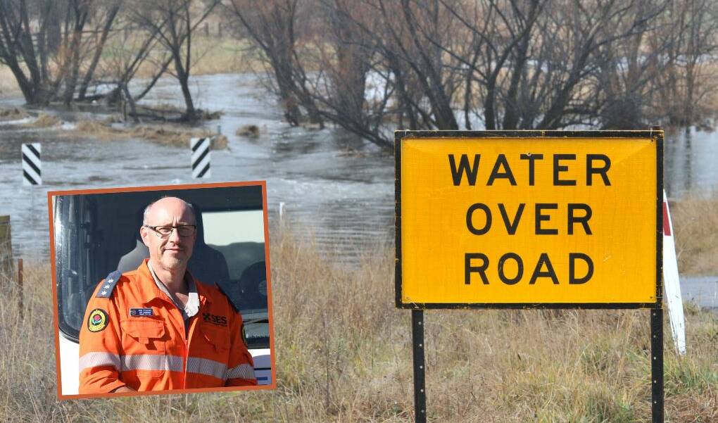 WARNING: City's SES deputy zone commander, Joshua Clark, along with Orange's SES unit commander, Rob Stevens (inset), urge residents not to tackle floodwaters. Photo: CARLA FREEDMAN.