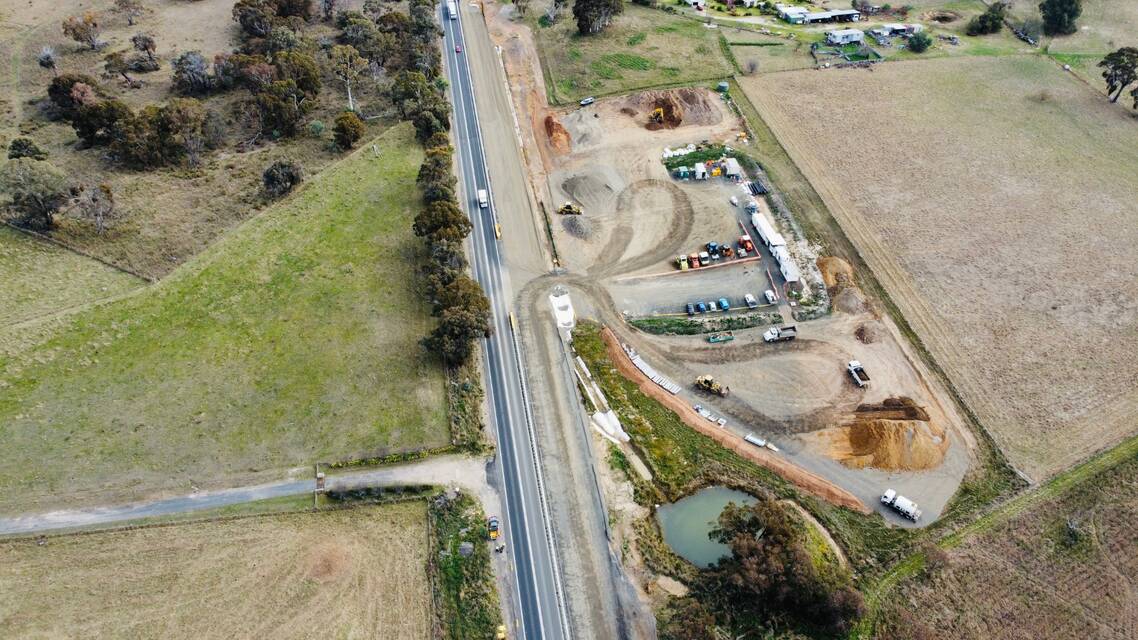 Part of the Mitchell Highway road widening at The Rocks. Picture from Facebook