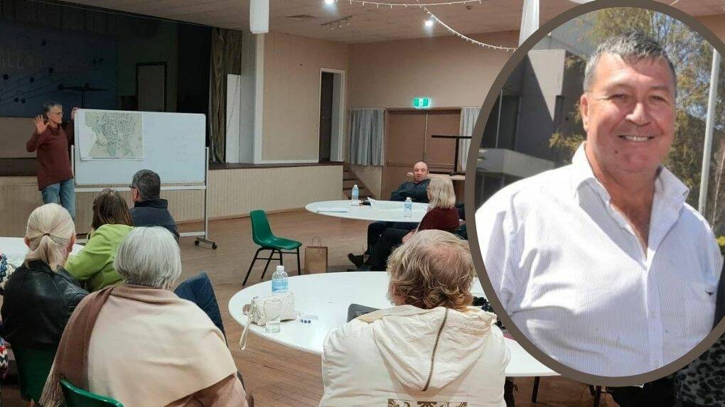 TOWN CENTRE DISCUSSION: The Canowindra community consultation and (insert) Cabonne Mayor Kevin Beatty. 