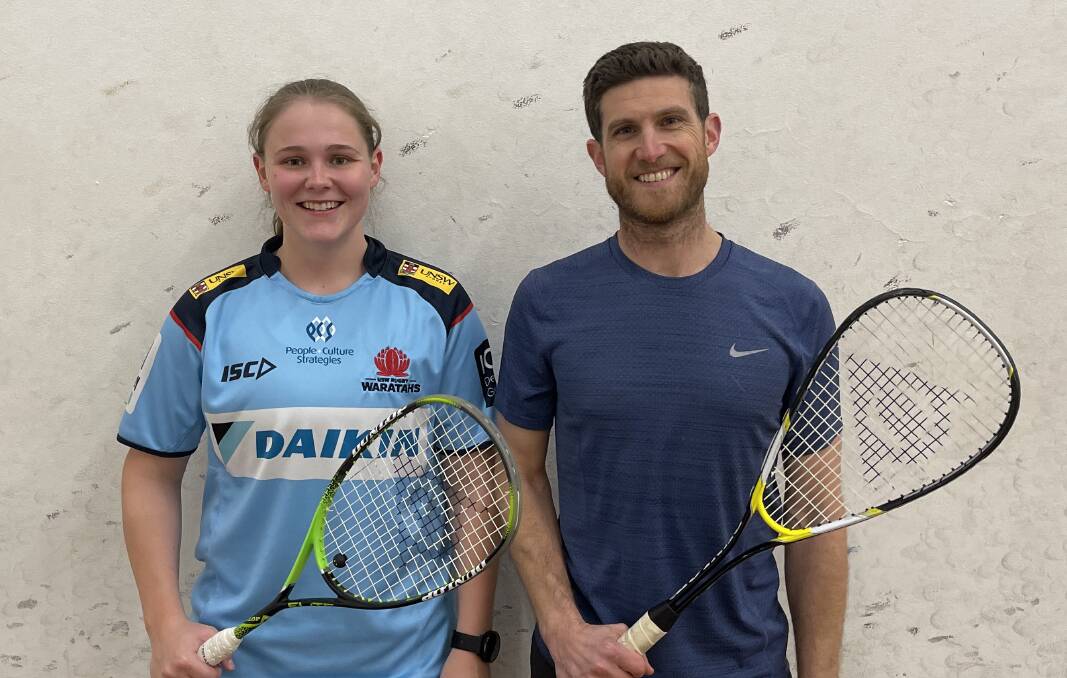 SQUAHSED: Cheyenne Wood and Ben Fairfax following Wednesday's squash competition. Photo: CONTRIBUTED