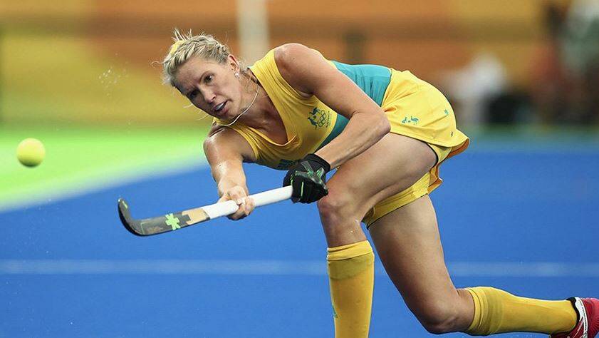 BANG: Hockeyroos ace Jodie Kenny was Australia's lone goal-scorer in a 1-0 win over Canada to open the 2018 Commonwealth Games. Photo: AAP
