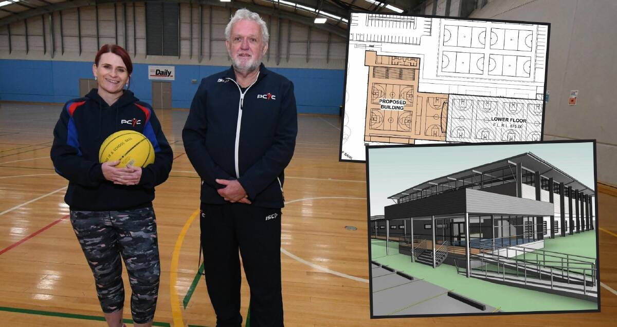 SHOWTIME: Orange PCYC's Jamie Wenban and Dave Cleal in the existing indoor court arena, a new show court and additional indoor courts are being planned. Photo: JUDE KEOGH