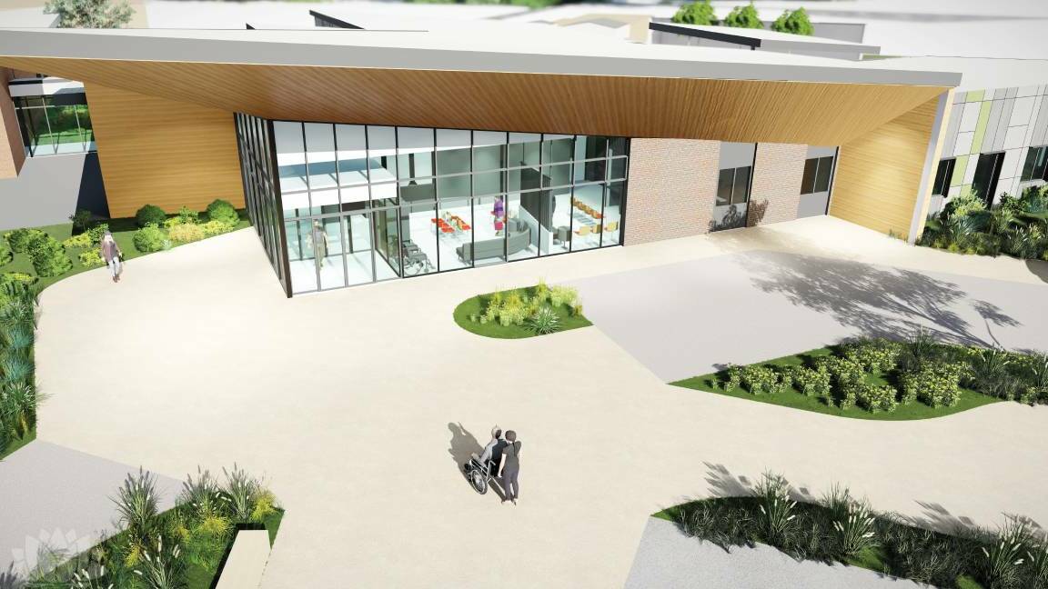 An artist's rendering of the front of the Blayney MPS.