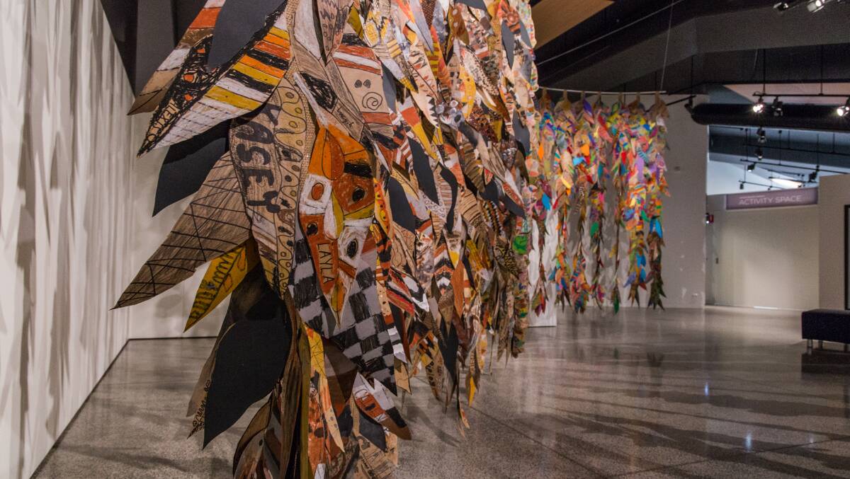 LAST CHANCE: The 'Regenerate' installation hanging at Orange Regional Museum, this weekend is the last chance to see the beautiful installation featuring the work of over 2,500 local students. Photo: CONTRIBUTED