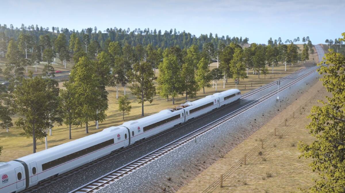 Fast rail through the region has been mentioned as one of four key fast rail corridors listed in the Future Transport Strategy released by the NSW Government on Monday. File picture.