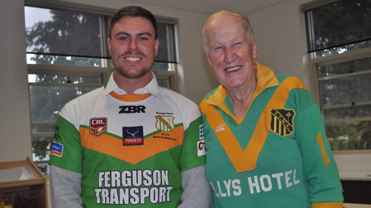 THEN AND NOW: Mortimer and Kelly in their CYMS jerseys. Photo: NICK McGRATH