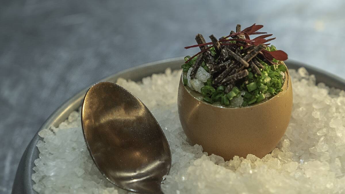 A REAL DELIGHT: Charred's truffle egg is, Richard Learmonth says, the only dish at Charred that isn't actually "charred" and is a true seasonal delight.