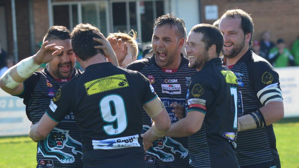 OH YEAH: Jeremy Gordon (centre) has been on fire for Panthers this season. Photo: MATT FINDLAY