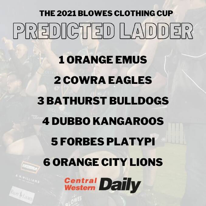 Our sports reporters predict the 2021 Blowes Clothing Cup ladder