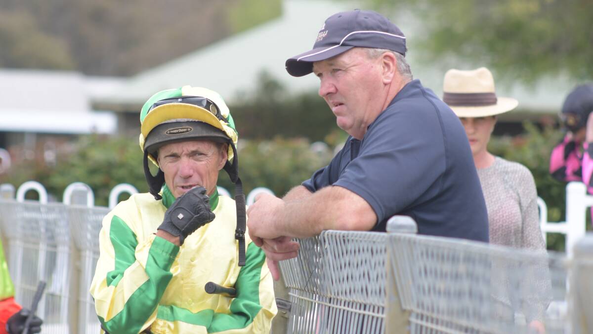 MOUNTAIN TO CLIMB: Greg Ryan, pictured at a Towac Park meeting in October, knows he's teaming up with a promising horse on Saturday. Photo: JUDE KEOGH