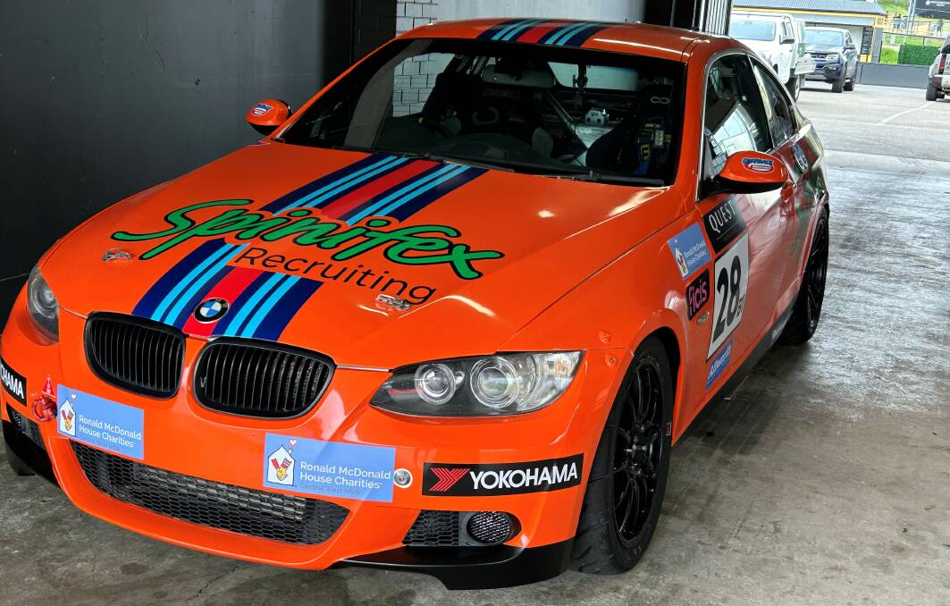 Peter O'Donnell's BMW 335i, entered in the 2024 Hi-Tec Oils Bathurst 6 Hour, will sport a striking new orange livery instead of the traditional white. Picture supplied