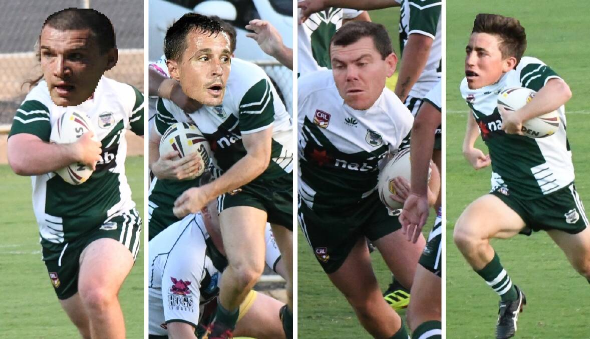 WEST'S WAY: From left, Justin Carney, Jack Littlejohn, Josh Starling and Sam Dwyer would all be walk-up starts in any Western Division senior side picked in 2019. 