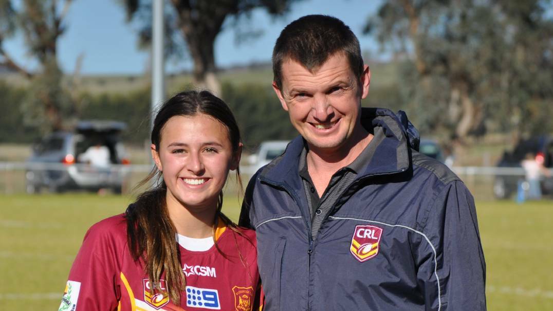 A CHANCE: NSWRL Western Region manager Peter Clarke, pictured at the Woodbridge Cup versus mid-west rep games in 2019 with Molly Hoswell