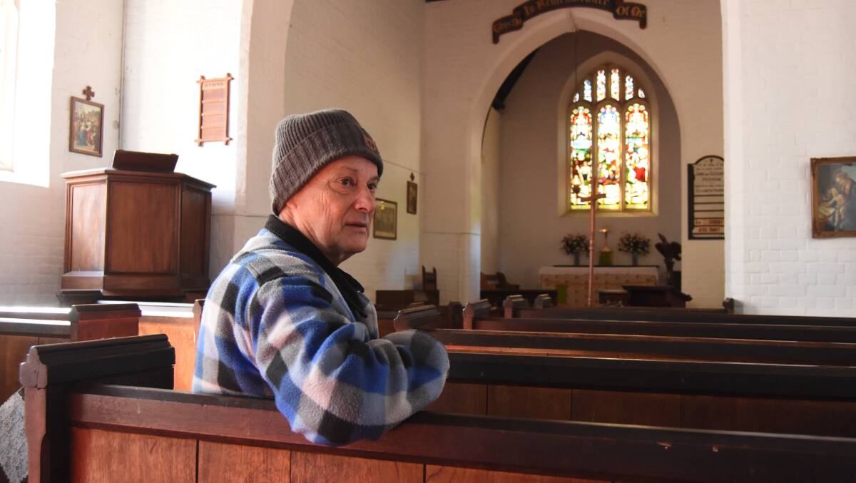 Praying for survival: Ron Murray believes that St Paul the Apostle Anglican Church in Carcoar should become a community church. Photo: Mark Logan.