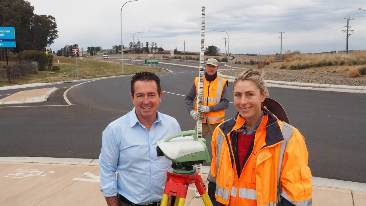 WORK STARTS: Member for Bathurst Paul Toole near the start of the upgrade of the Great Western Highway at Kelso. 