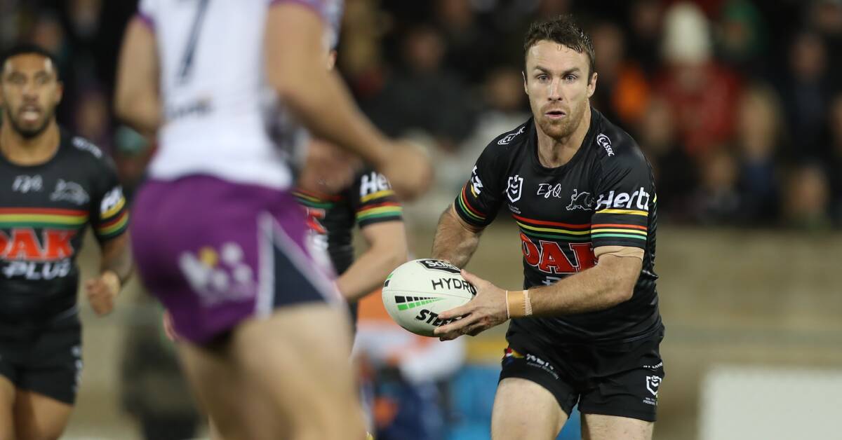 BUSH BROTHER: Orange-born Penrith five-eighth James Maloney goes to work at Carrington Park against the Melbourne Storm. Photo: PHIL BLATCH