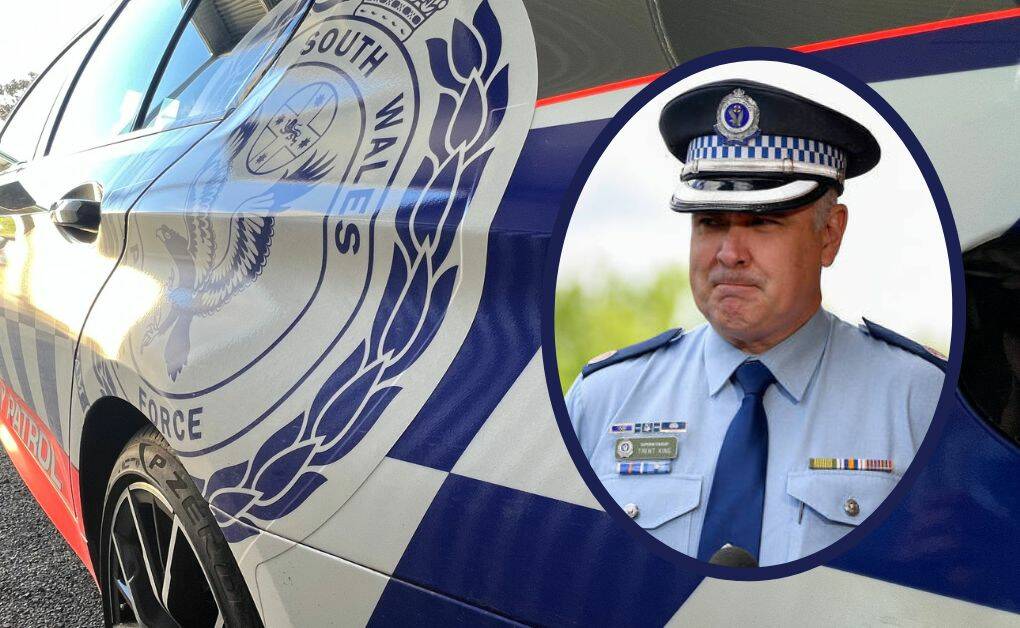 NSW Highway patrol officers have wrapped up their long weekend operation. Inset, Trent King. Main photo supplied. 