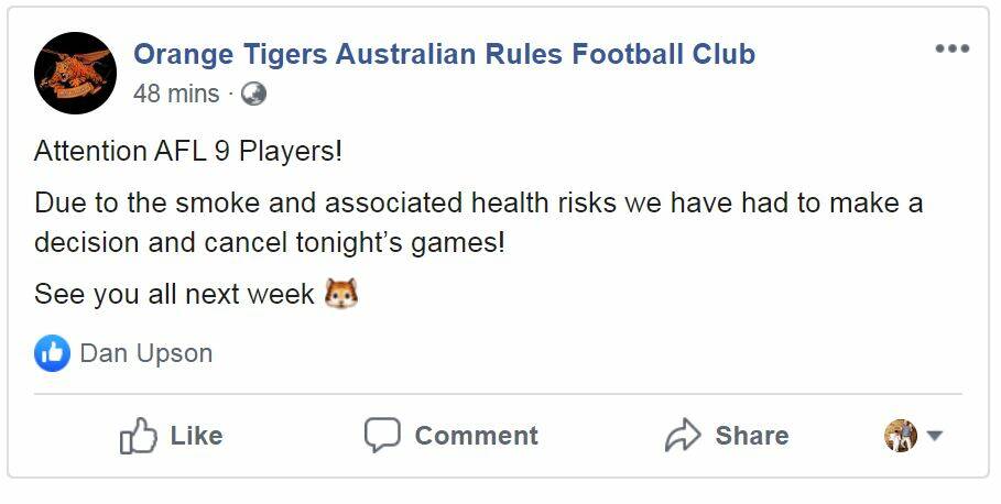 The AFL 9s have been cancelled on Monday.