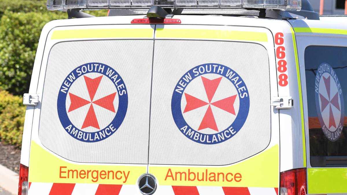 NSW Ambulance crews were on the scene of a crash involving a car and cyclist on the Great Western Highway, near Lithgow. A man has died as a result of the crash.