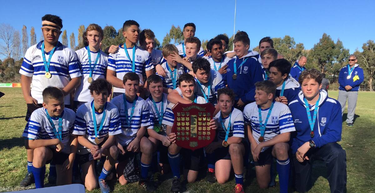 The state championship winning Eastwood under 14s team. 
