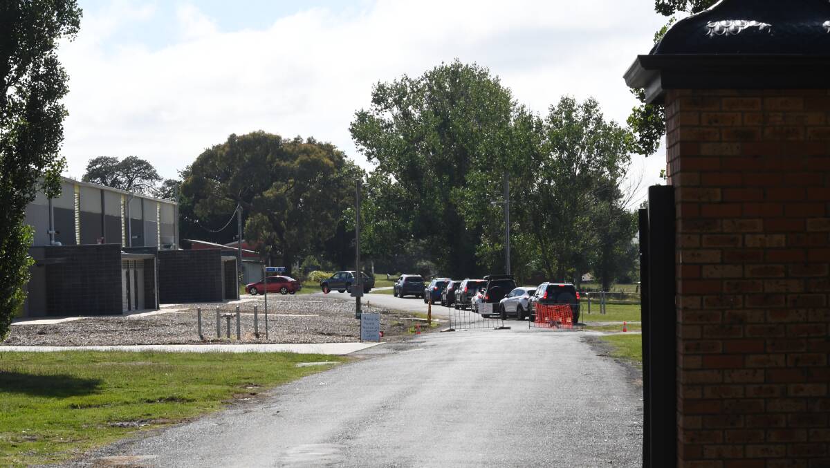 Testing queues at the Orange Showground were relatively short at the end of last week. Photo: CARLA FREEDMAN