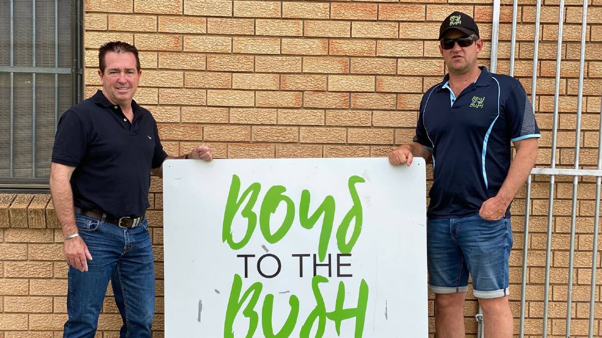 
BOYS TO THE BUSH: Member for Bathurst Paul Toole with Boys to the Bush Western NSW Program Manager Kurt Hancock.
