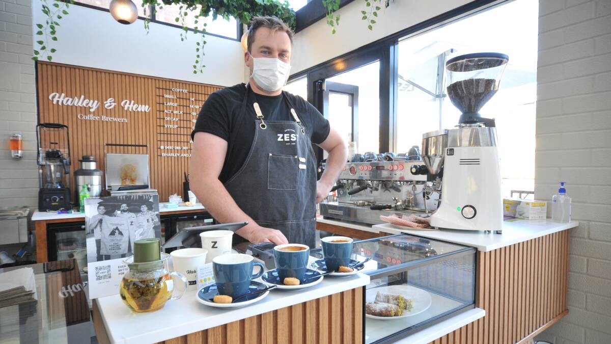 'WE WENT FOR IT': Harley & Hem Coffee Brewers owner Tristan Moon. Photo: JUDE KEOGH