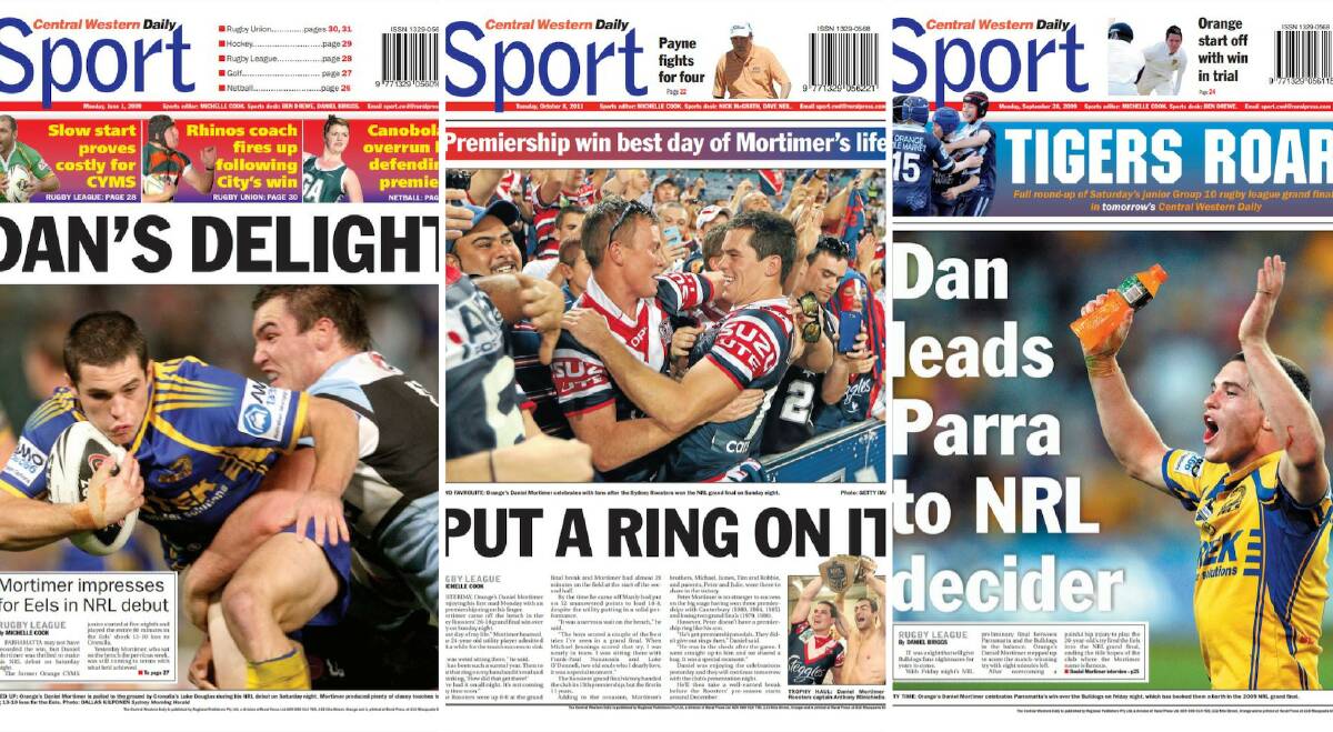 BACK AND CENTRE: Daniel Mortimer's time in the NRL. 