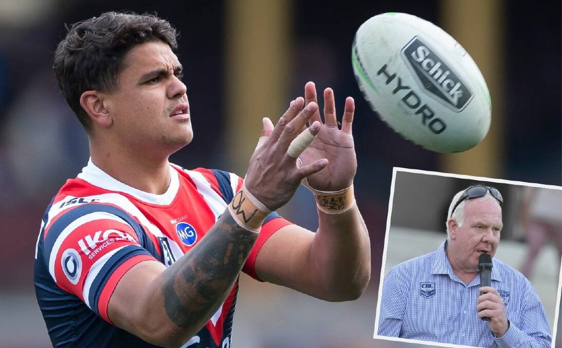 BACKING UP THE BEST: Latrell Mitchell went public with some of the online abuse he's been subjected to, leading to a groundswell of support, including from Group 10 chairman Linore Zamparini (insert). Main Photo: AAP