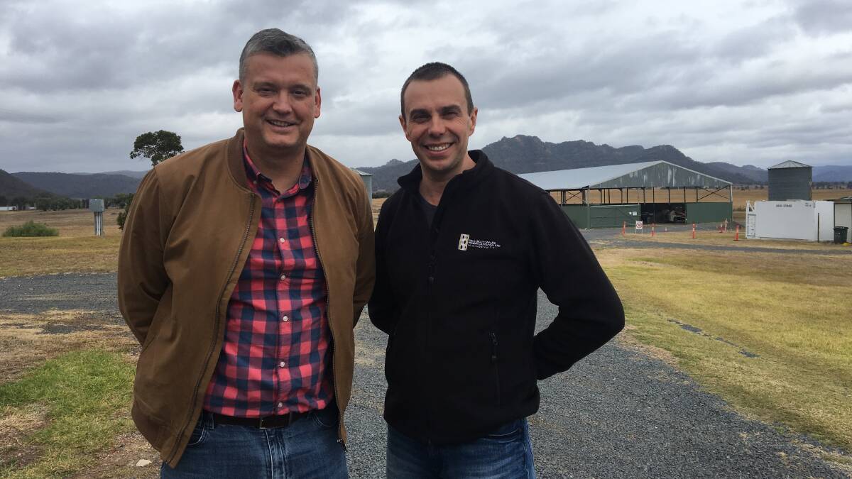 STABILITY: NSW Minerals Council CEO Stephen Galilee (right) with KEPCO Bylong Australia COO Bill Vatovec.