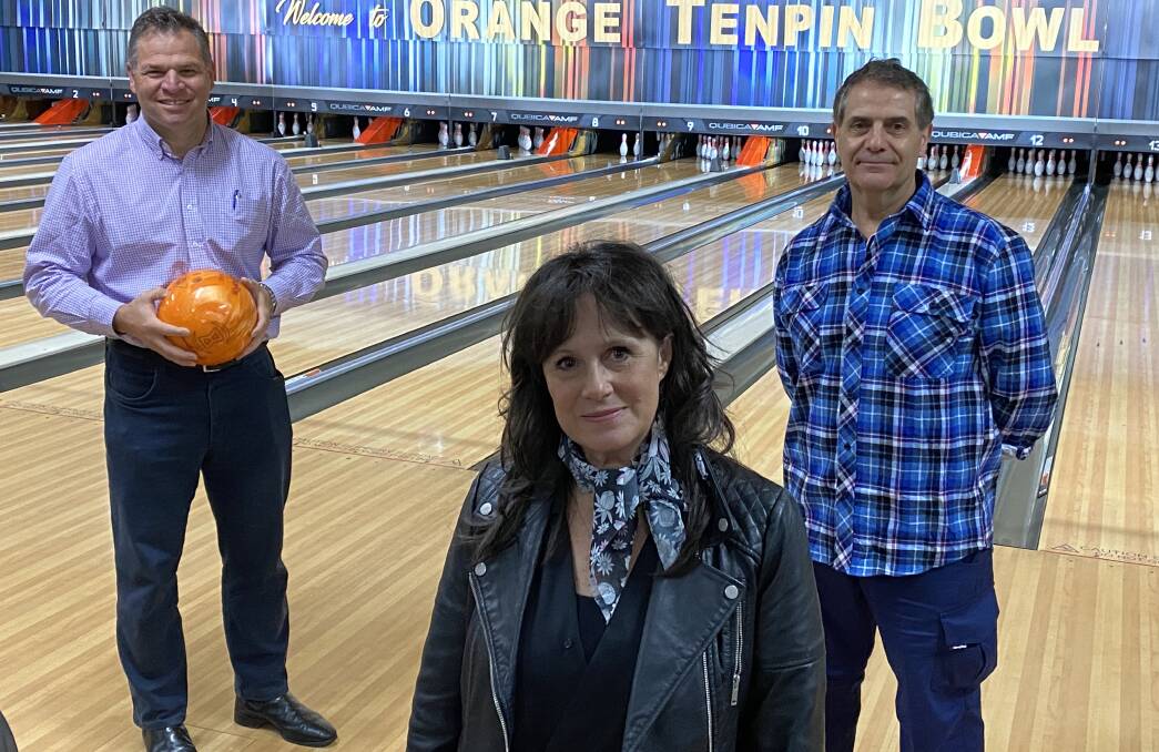 Photo caption: Phil Donato recently visited Marisa and Aldo Belmonte of Orange Tenpin Bowl, who have reconfigured furnishings and equipped in readiness to reopen their doors on June 13th.