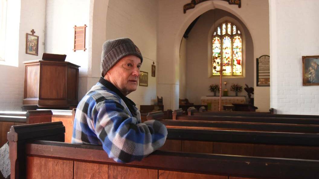 Praying for survival: Ron Murray believes that St Paul the Apostle Anglican Church in Carcoar should become a community church. Photo: Mark Logan